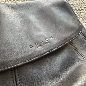 Vintage Coach Black Leather Crossbody Bag